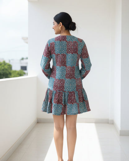 Mandala Short Tiered Dress