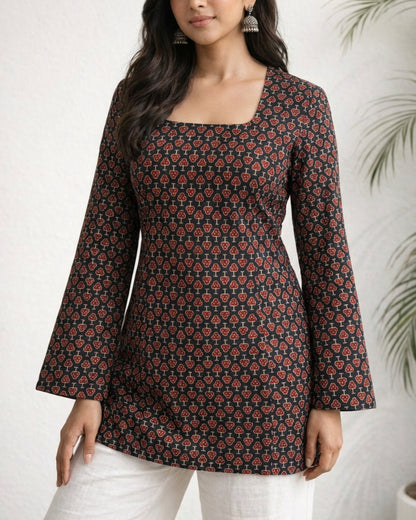 Ishani Sleeved Short Kurti