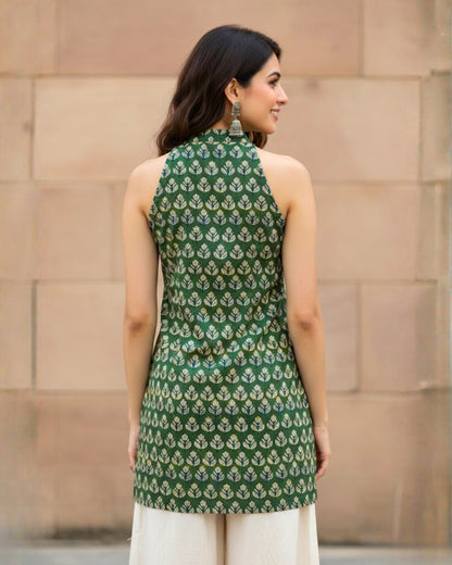 Meher HandBlock Jahota Print Short Kurti