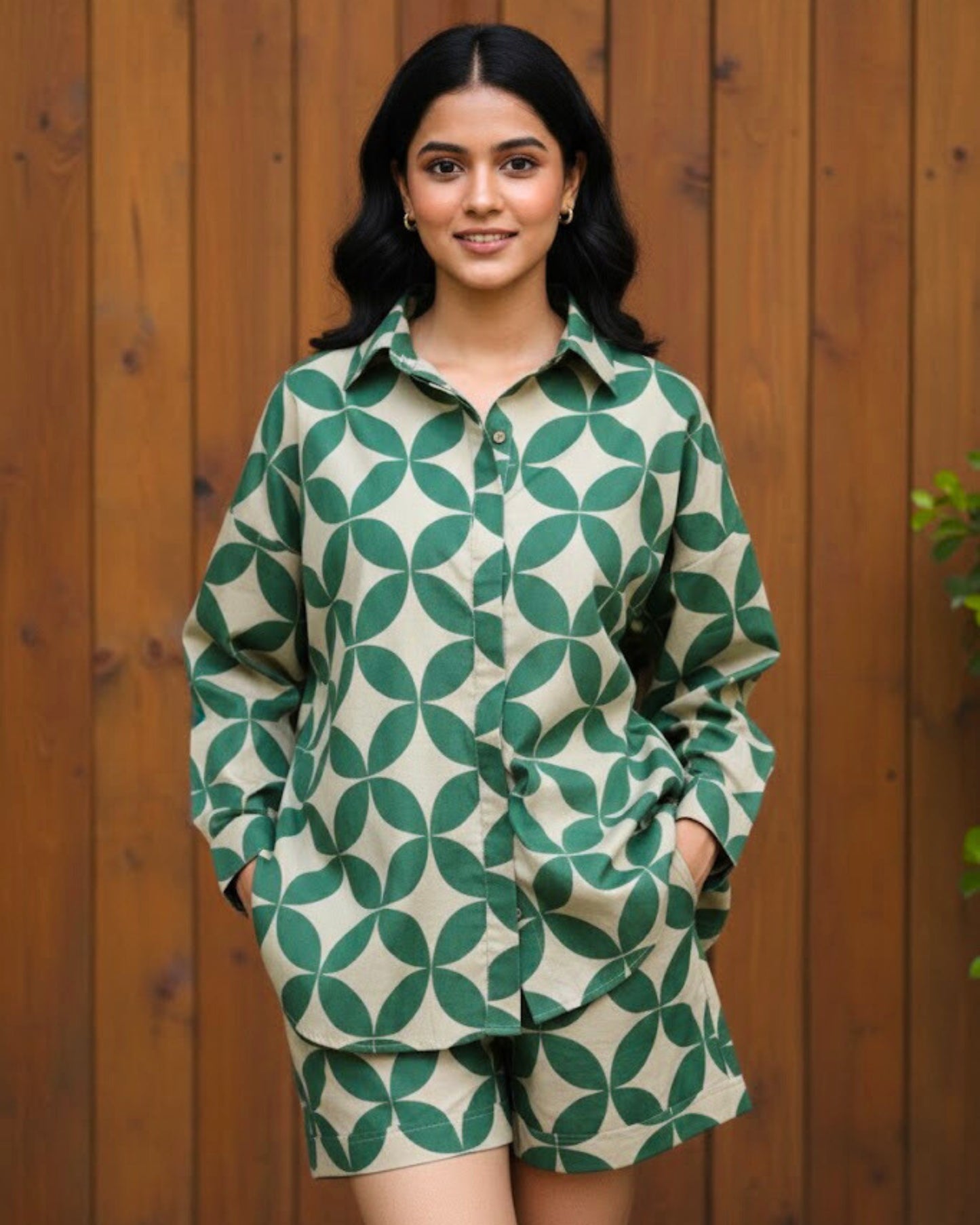 Blair Green Cotton Co-ord set