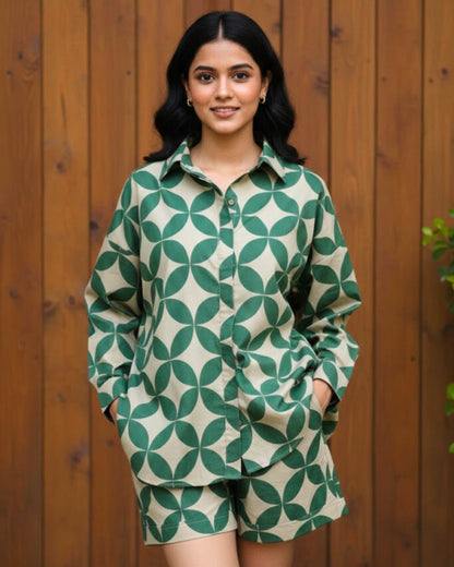Blair Green Cotton Co-ord set