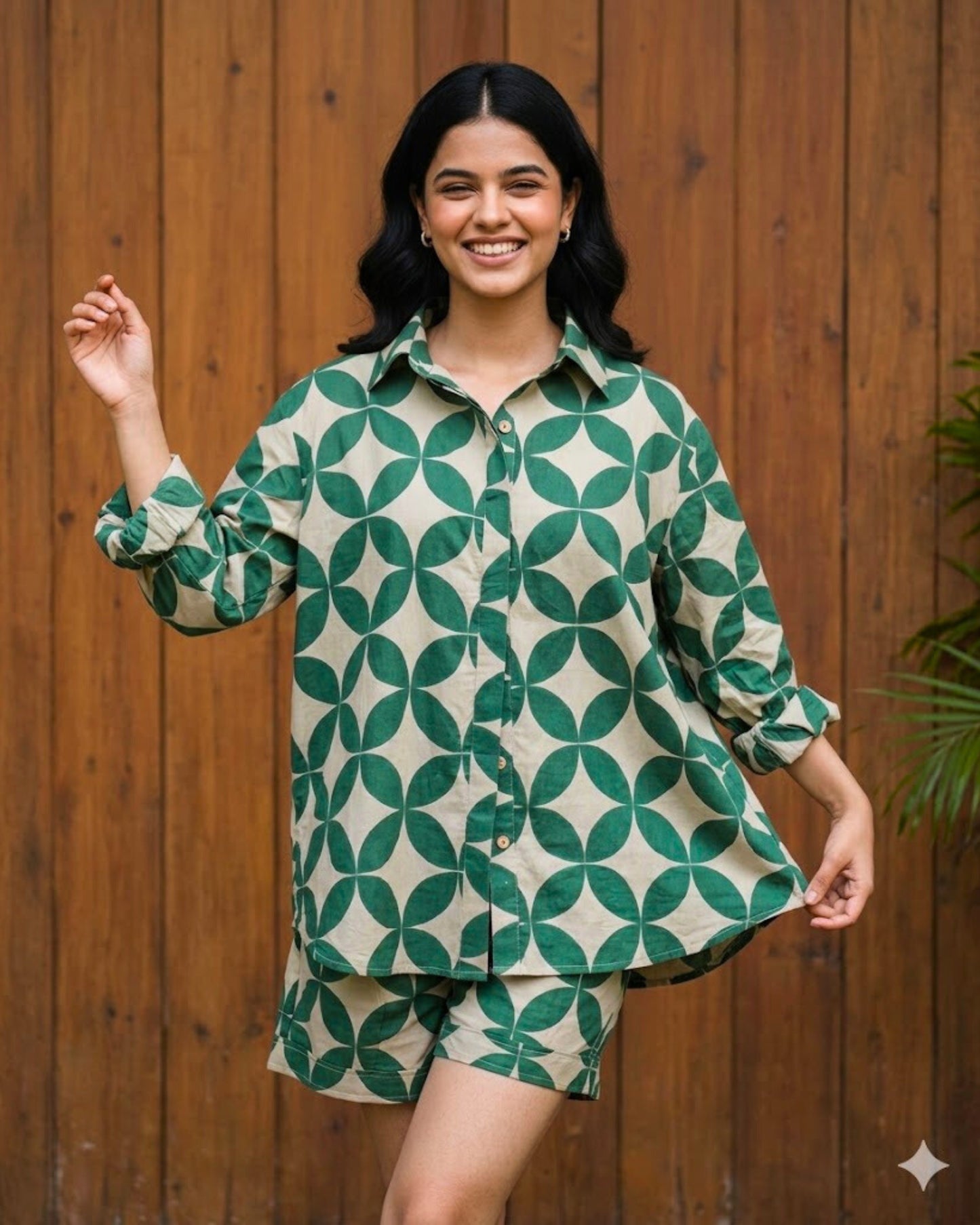 Blair Green Cotton Co-ord set