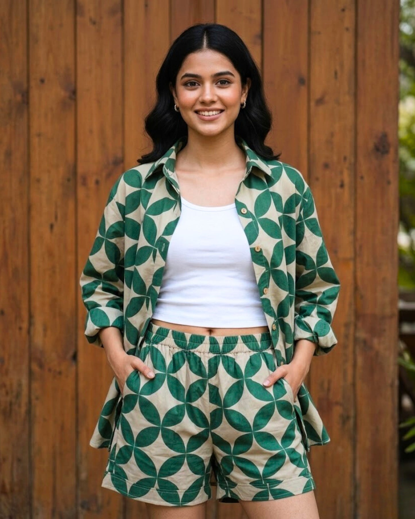 Blair Green Cotton Co-ord set