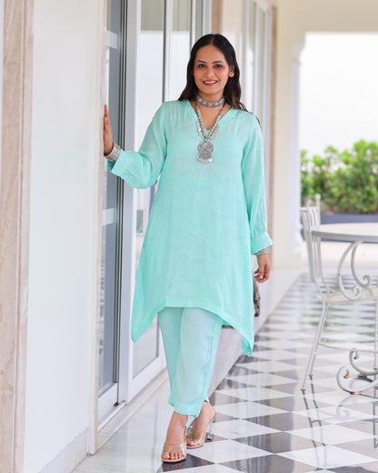 Anjali High Low Short Kurta Set