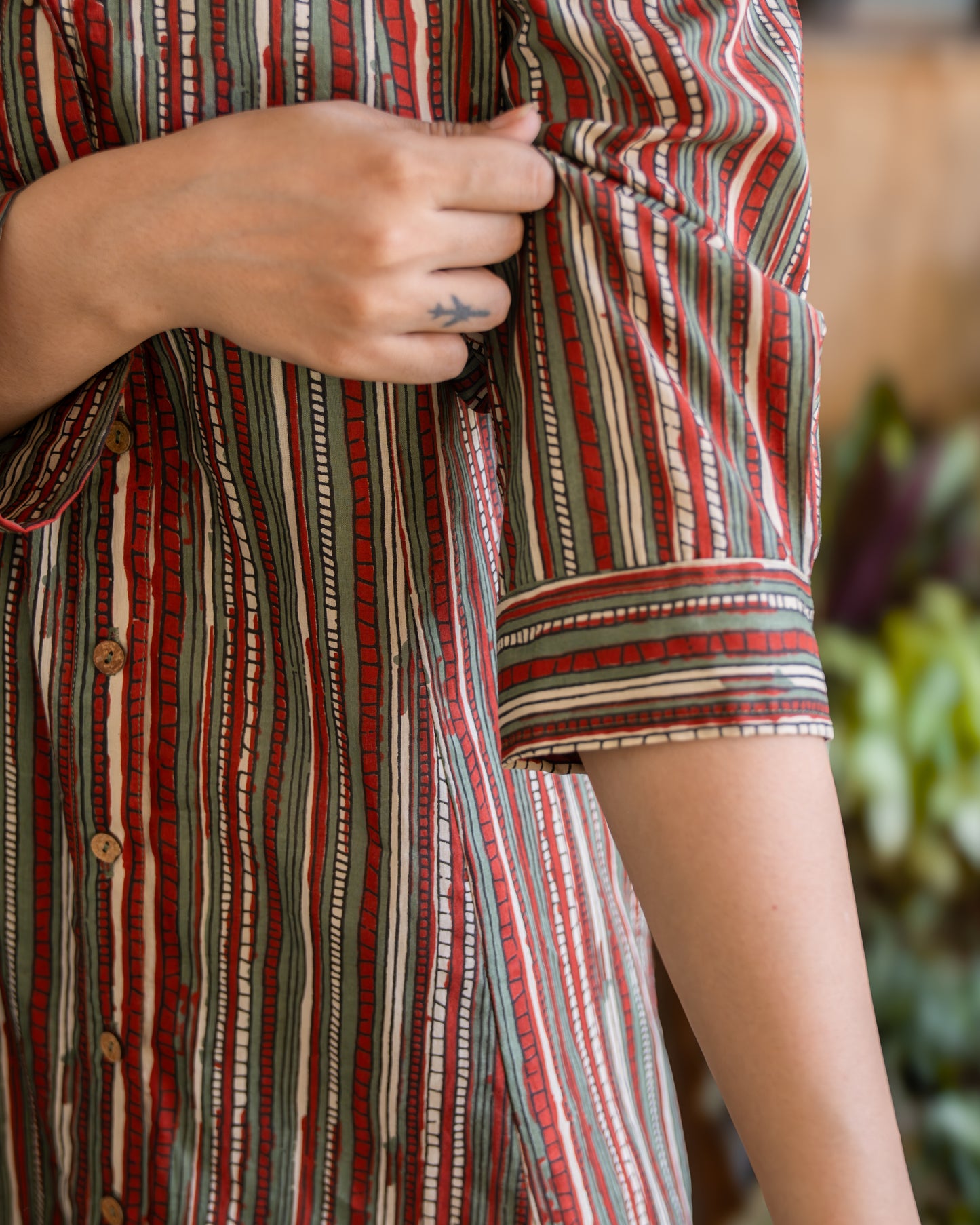 Ziva HandBlock Printed Shirt Dress