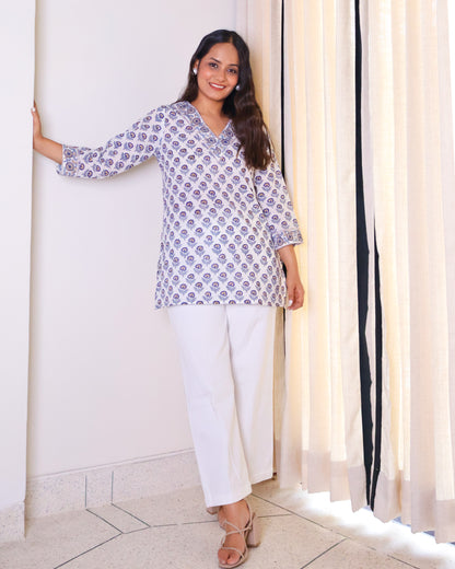 Tessa HandBlock Print Cotton Short Kurti