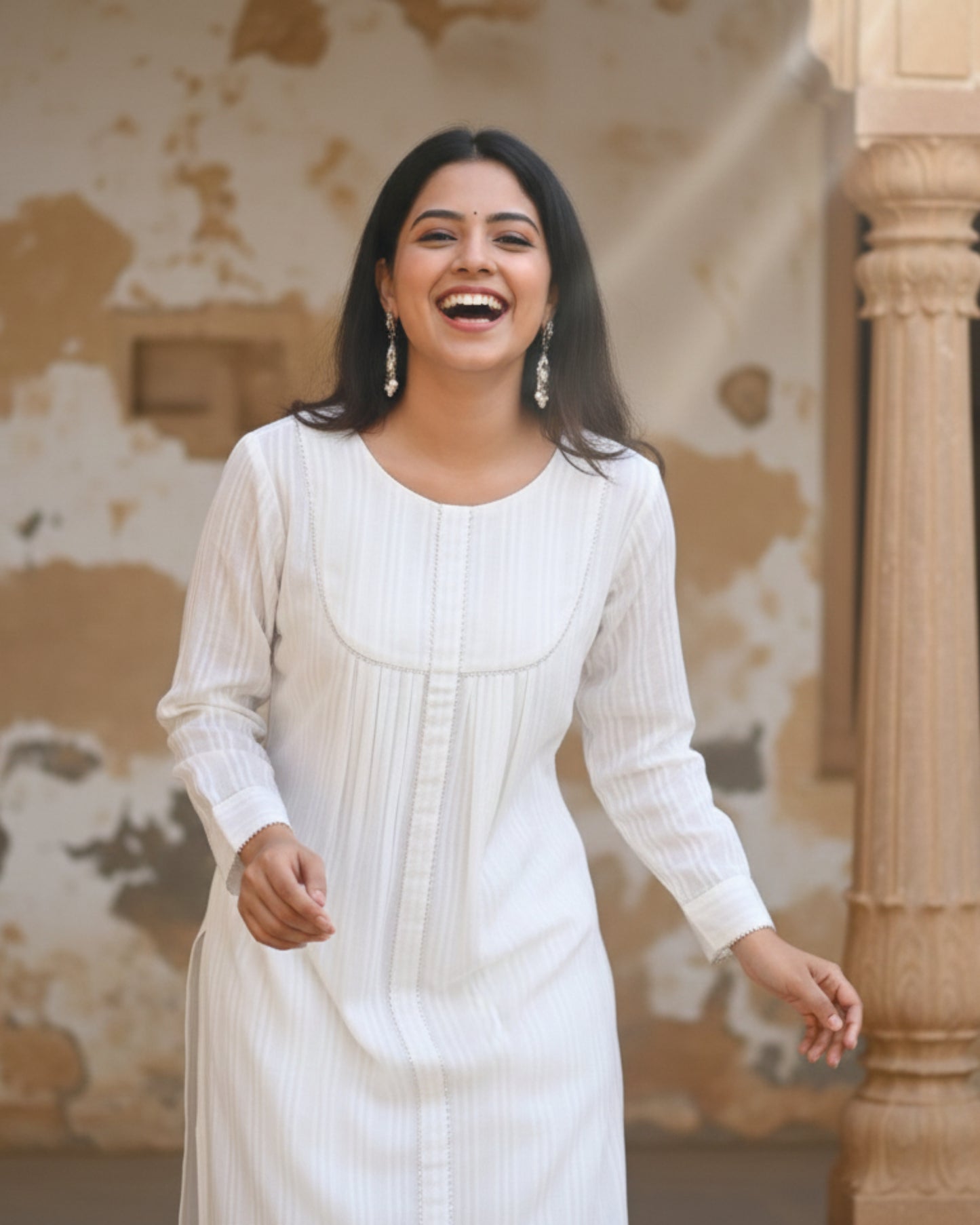 Chandni Cotton Lurex Kurta Set