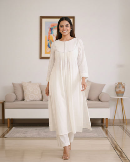 Chandni Cotton Lurex Kurta Set