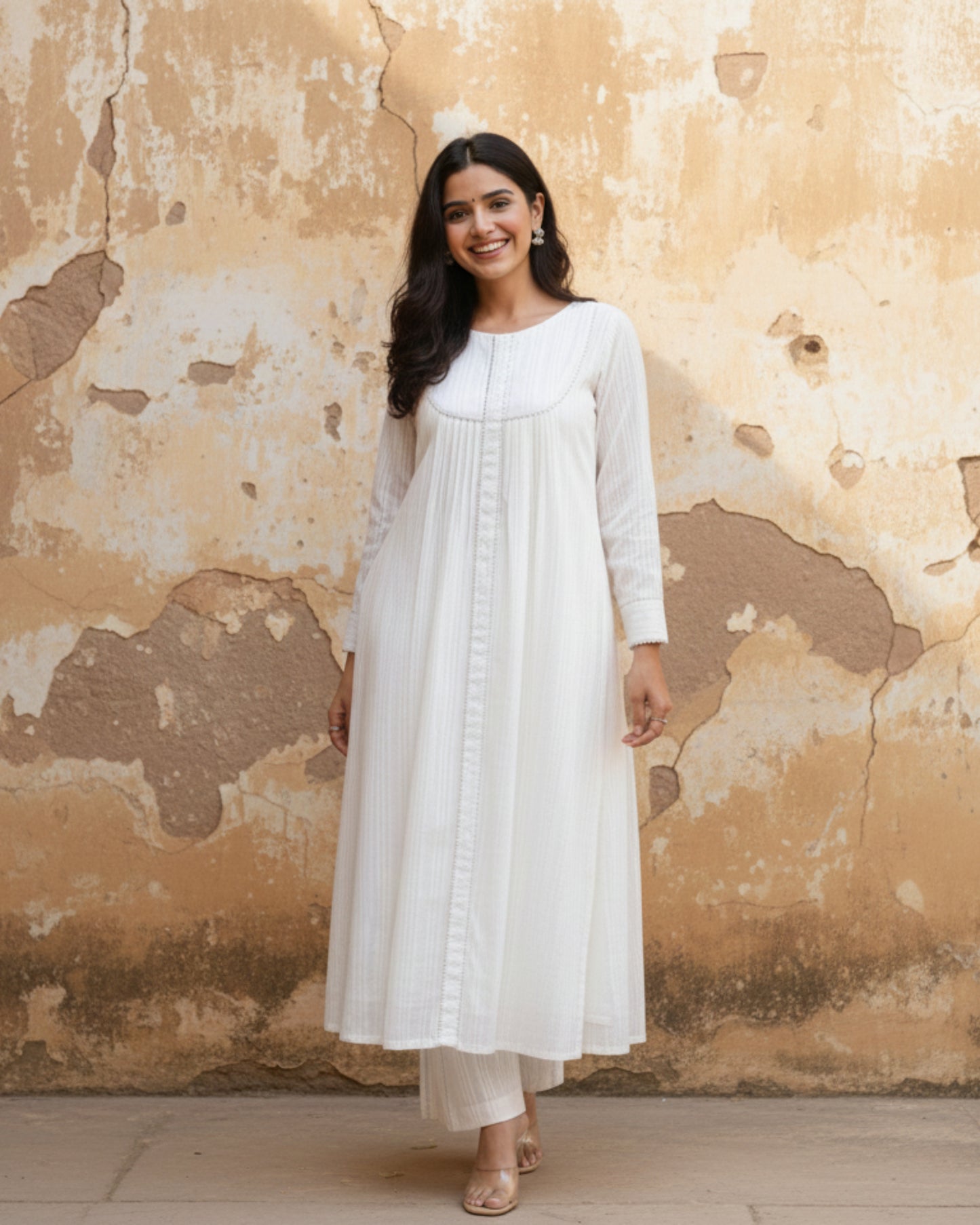 Chandni Cotton Lurex Kurta Set
