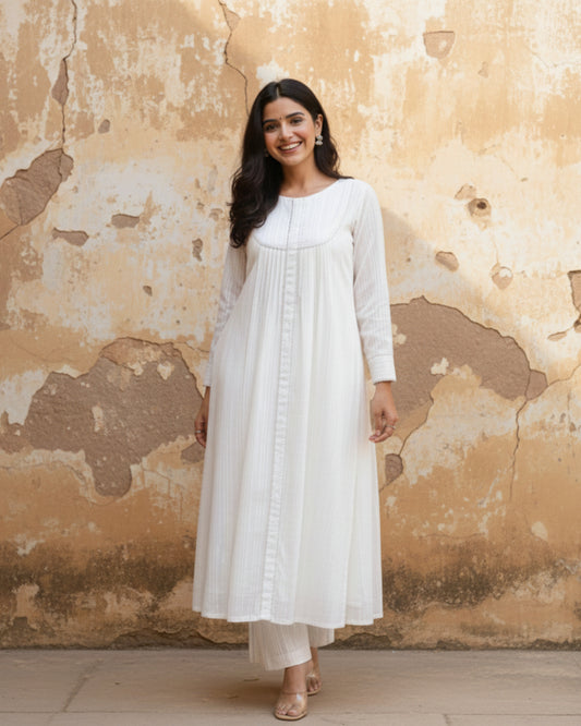 Chandni Cotton Lurex Kurta Set