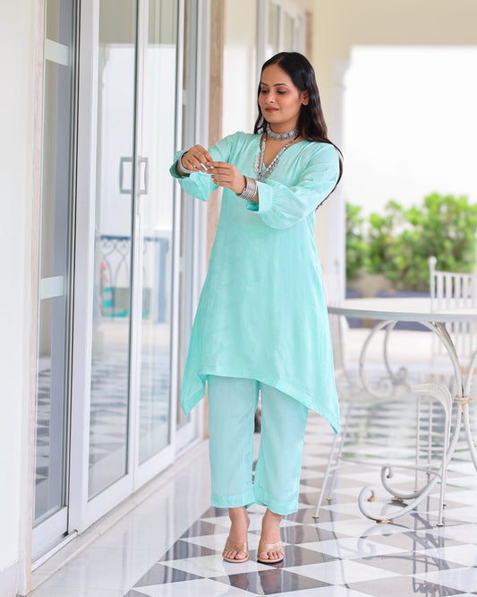 Anjali High Low Short Kurta Set