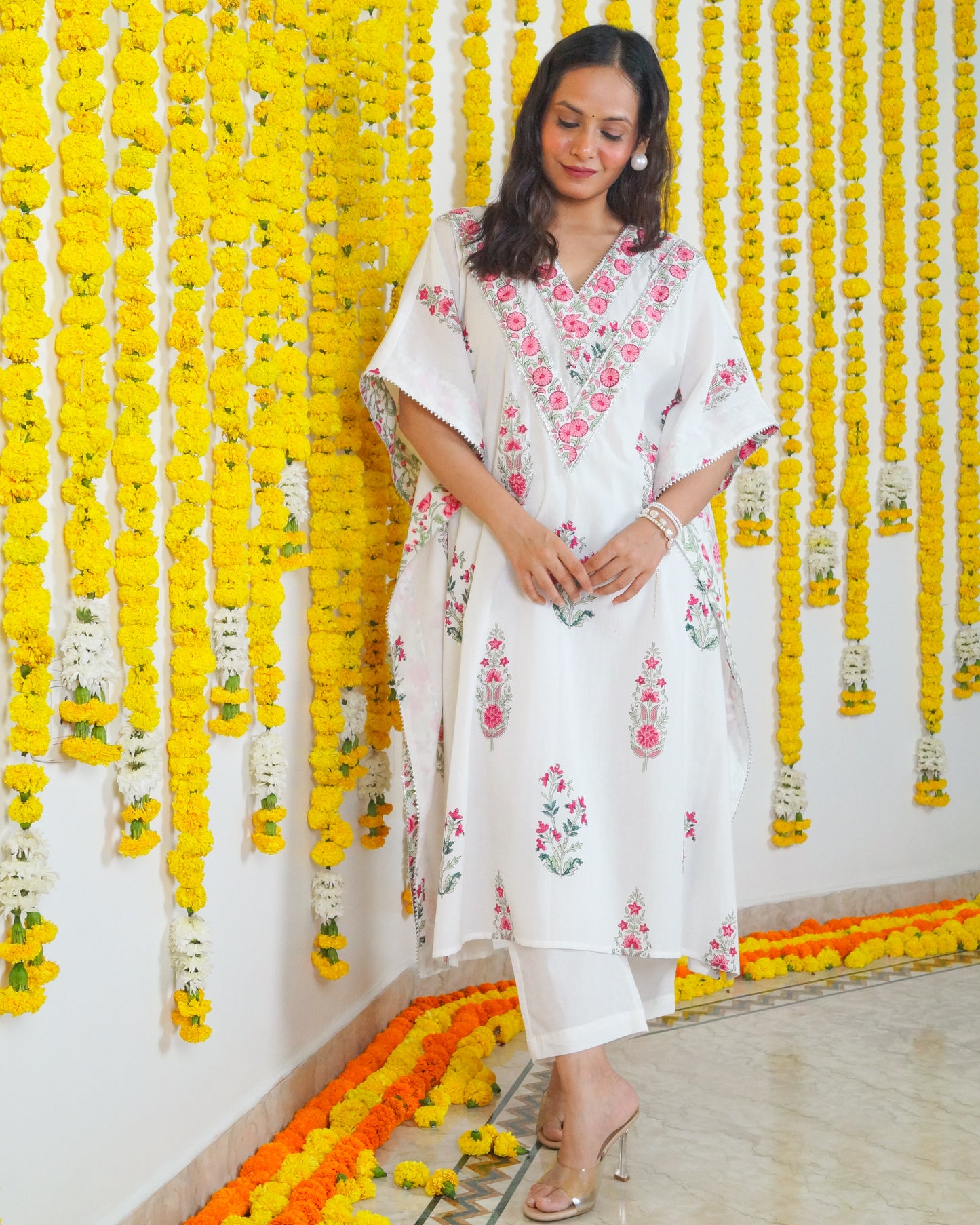 Saira Cotton Kaftan Kurta Set