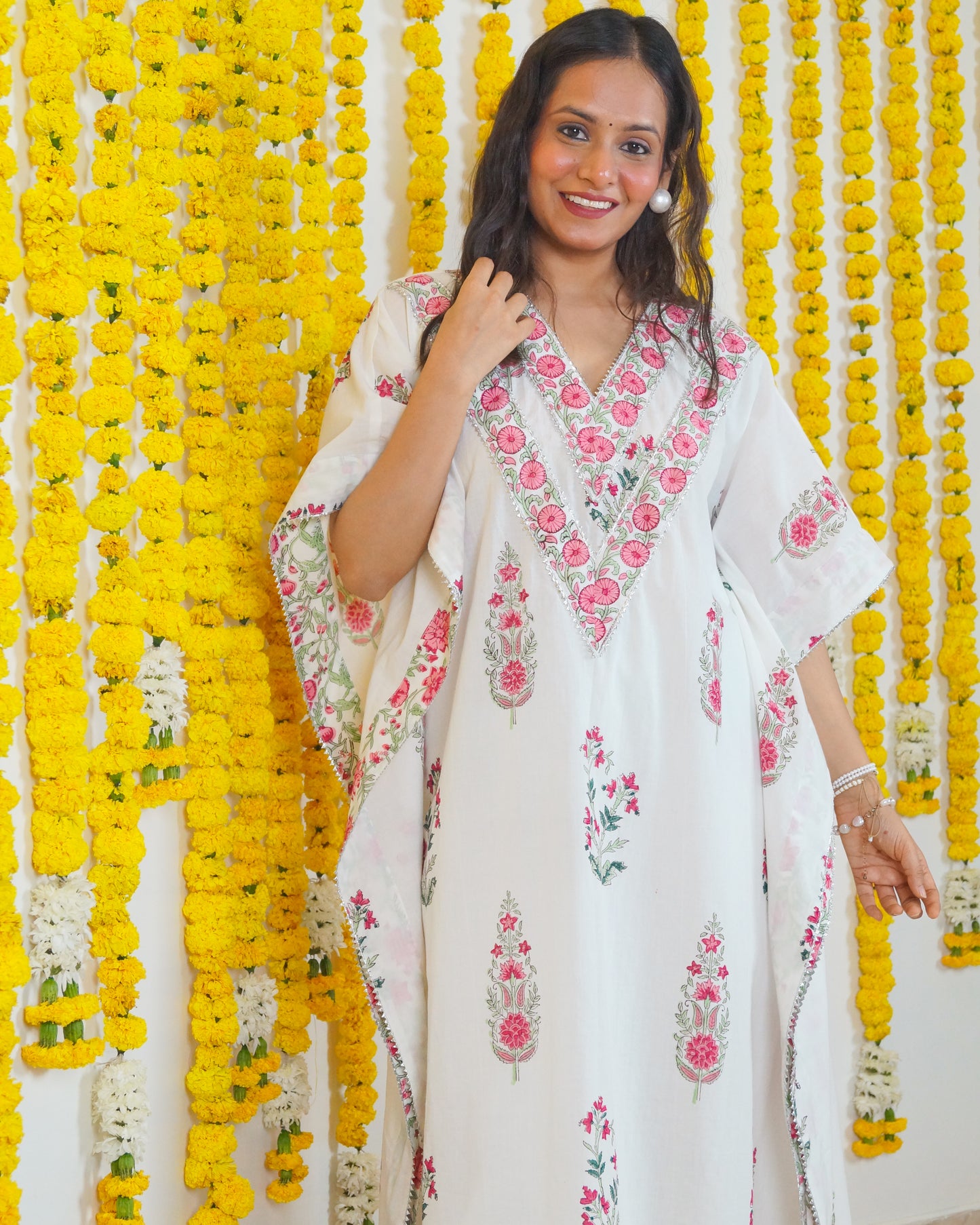 Saira Cotton Kaftan Kurta Set