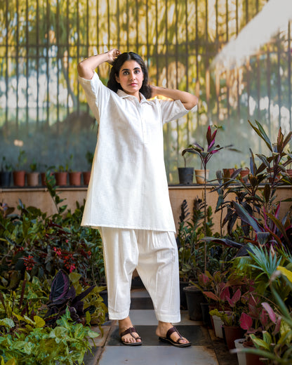 White Cotton Afgani Pants