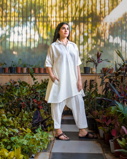 White Cotton Afgani Pants