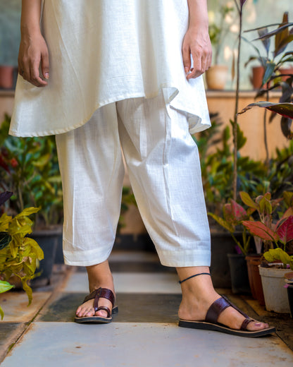 White Cotton Afgani Pants