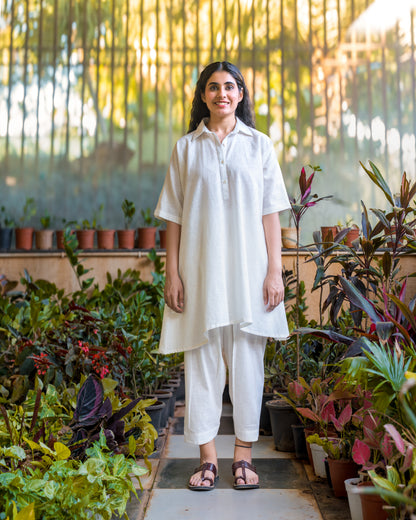 White Cotton Afgani Pants