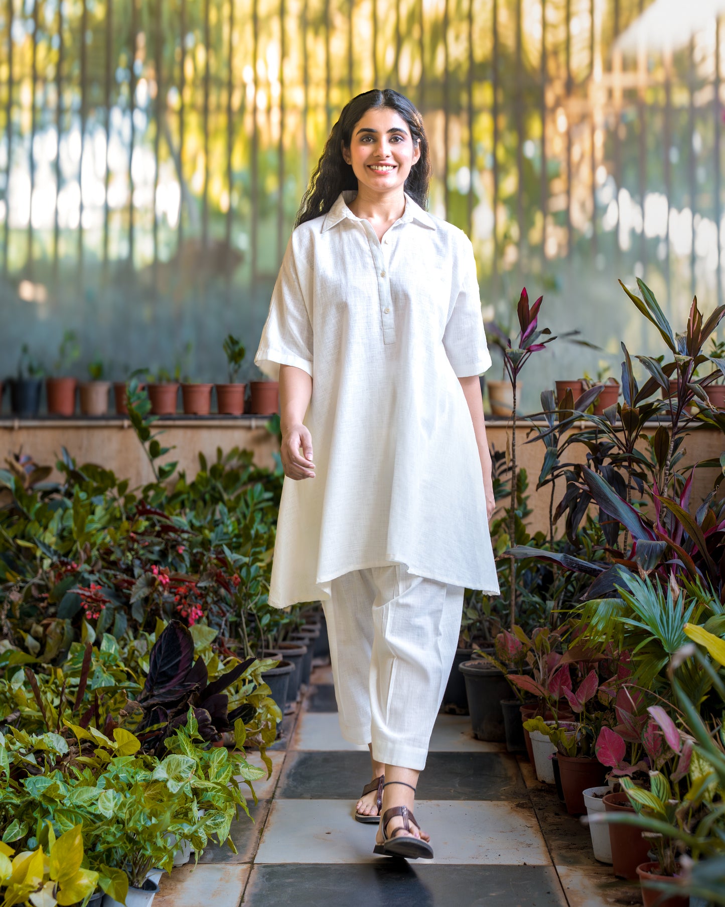White Cotton Afgani Pants