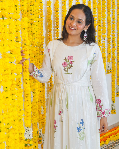 Chandramukhi Cotton Lurex Dress