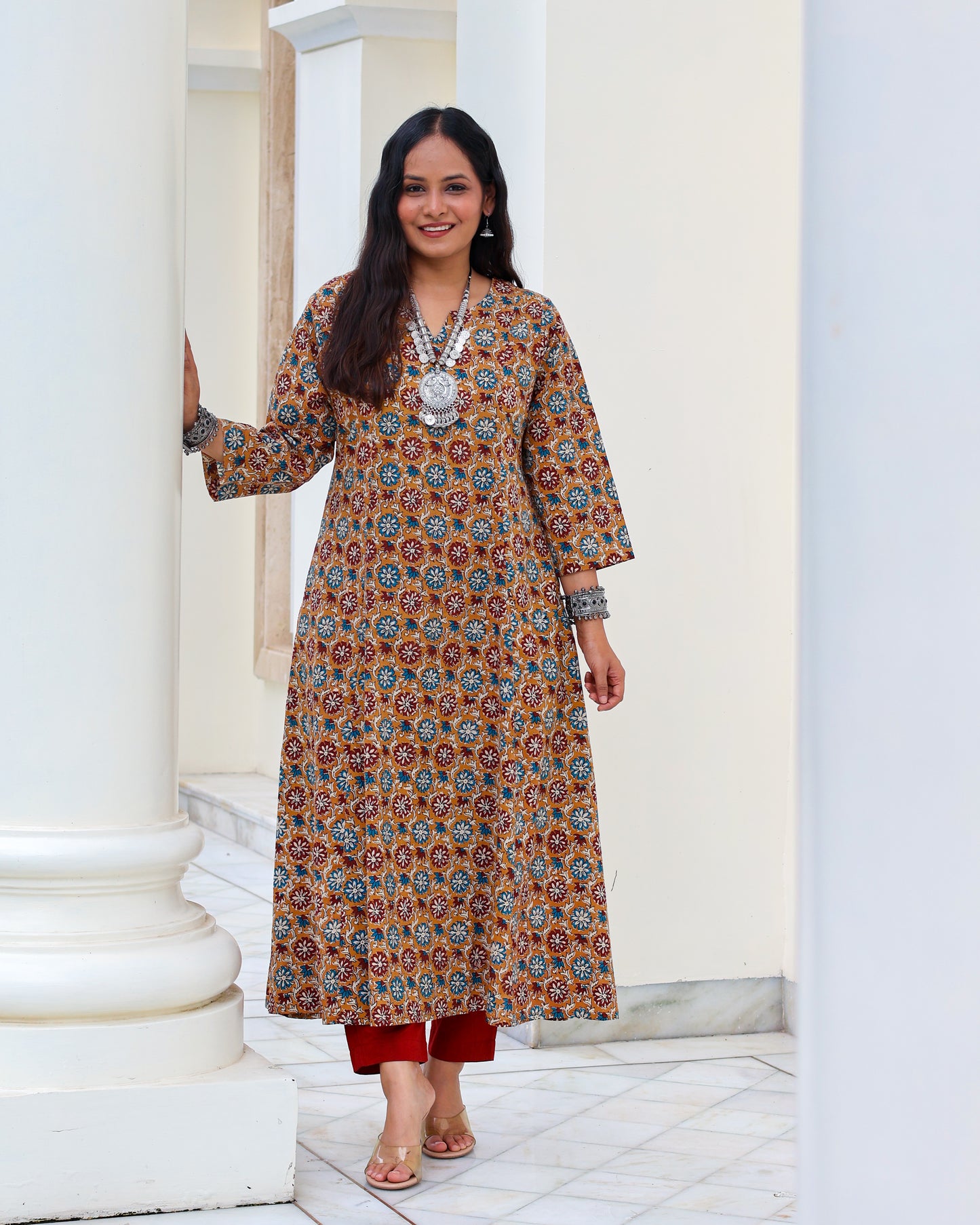 Meher HandBlock Print Cotton Kurta Set