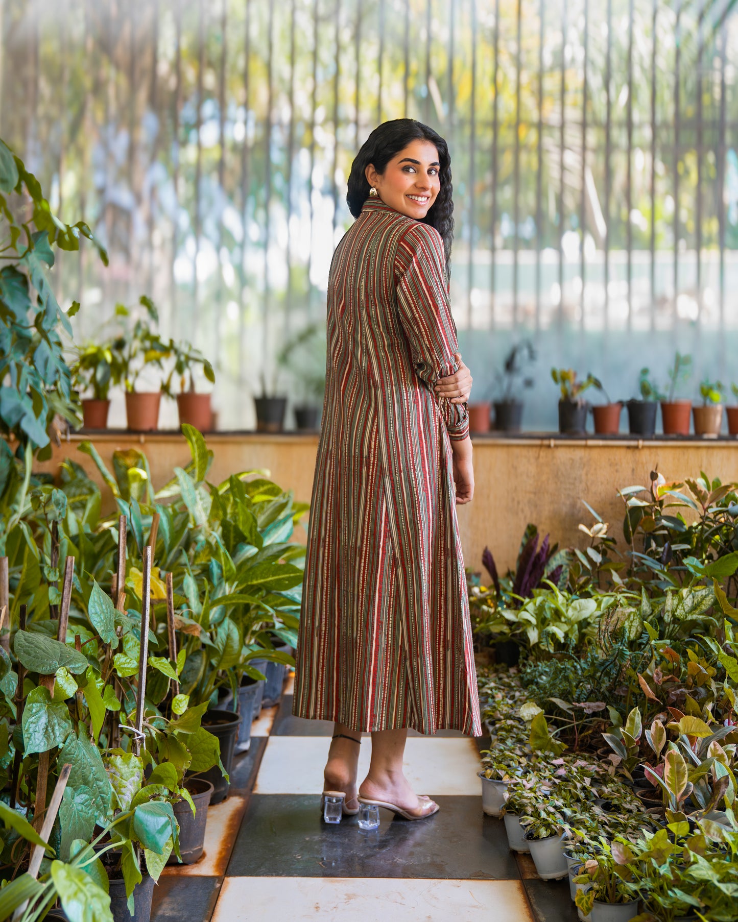 Ziva HandBlock Printed Shirt Dress