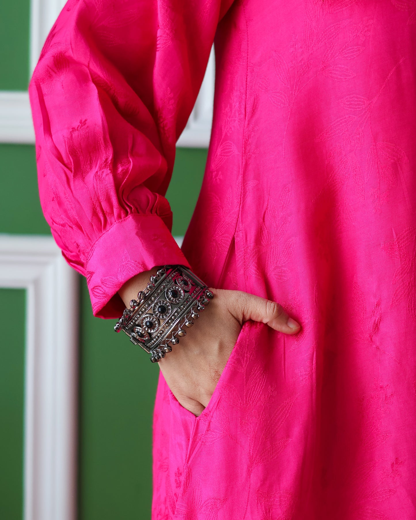 Meera Fuchsia Pink Short Kurta Set