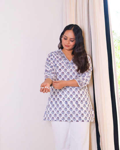 Tessa HandBlock Print Cotton Short Kurti
