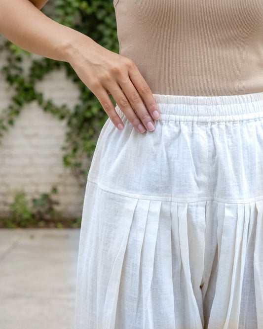 White Cotton Afgani Pants