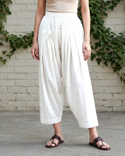 White Cotton Afgani Pants