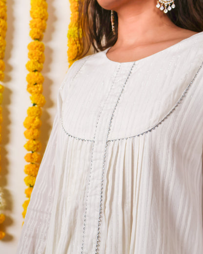 Chandni Cotton Lurex Kurta Set