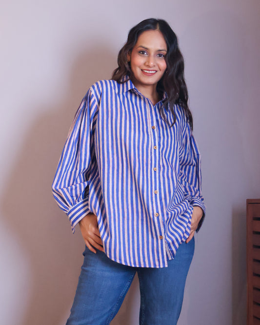 Rhea Striped Cotton Shirt