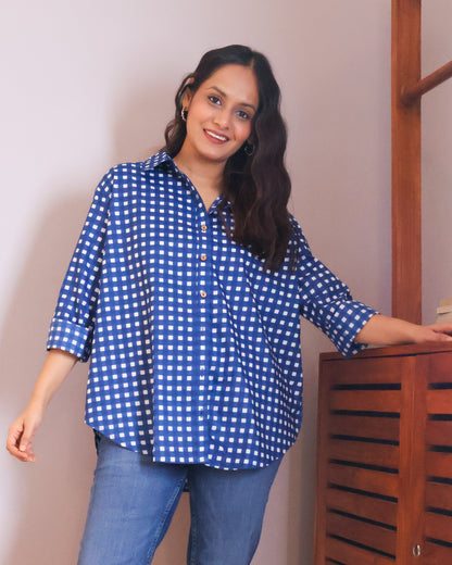 Ira Blue Checkered Shirt