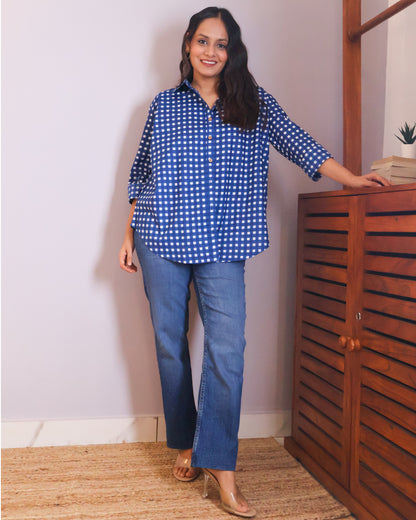 Ira Blue Checkered Shirt