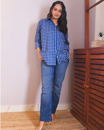 Ira Blue Checkered Shirt