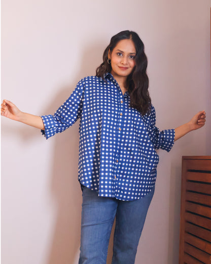 Ira Blue Checkered Shirt