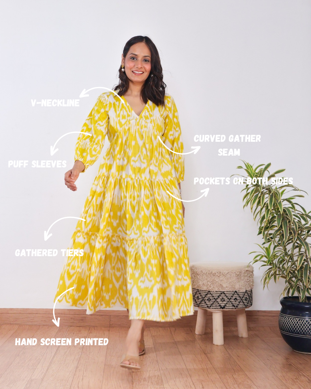 Lemonade Dream Ikat Maxi Dress