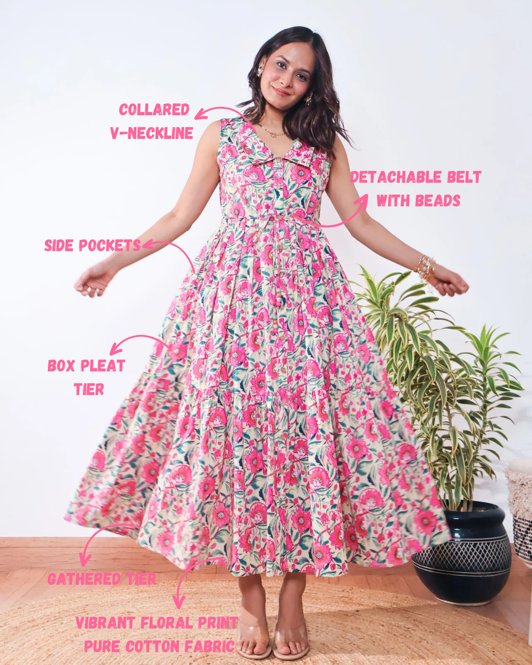Rosemary Cotton Flared Maxi Dress