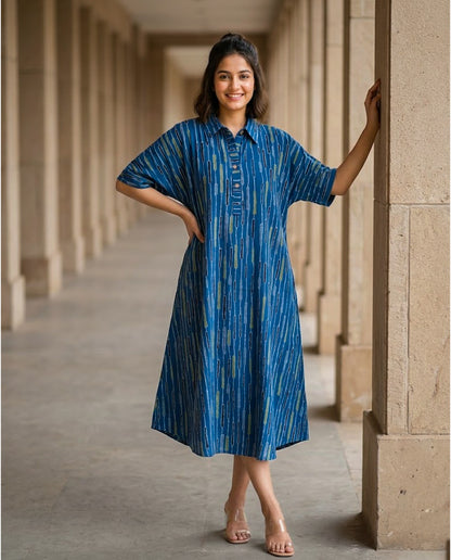 Skye Blue Shirt Dress