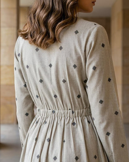 Macy Fit and Flare Cotton Wrap Dress