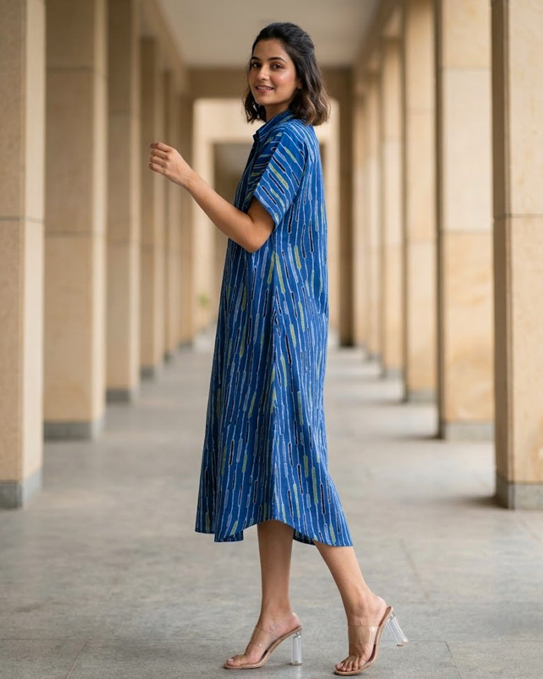 Skye Blue Shirt Dress
